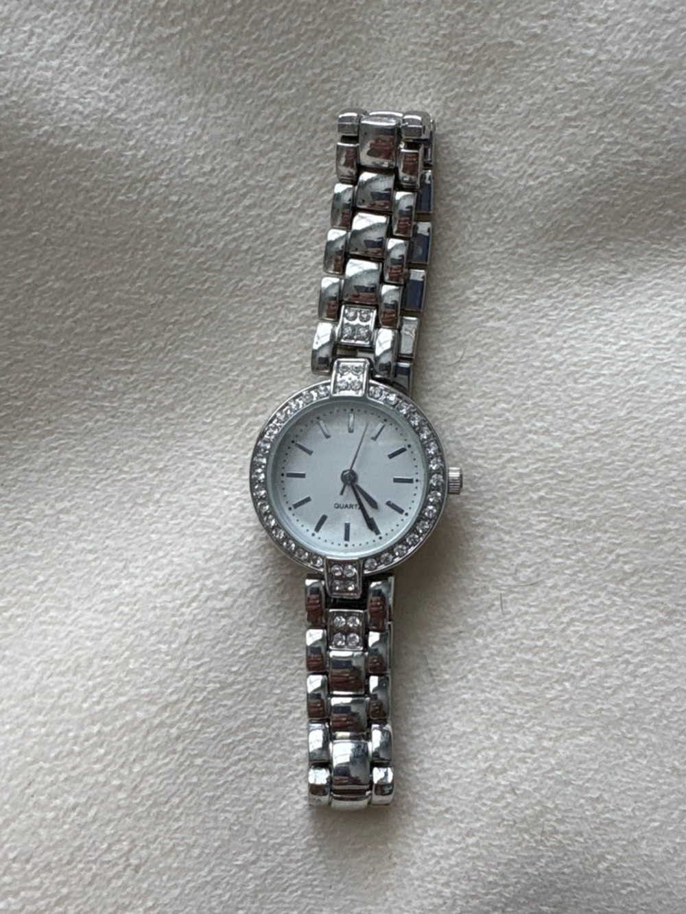Silver Crystal Accent Women's Quartz Watch